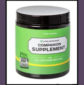 approved nutritional supplement Life's Abundance Companion Supplement